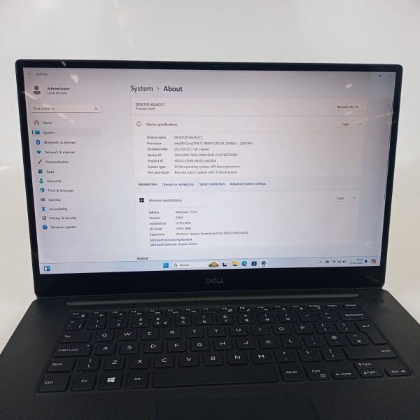 Dell Precision 5540 UHD Touch Laptop i7-9850H 32GB RAM 1TB SSD Win11 Pro (VG) - Image 9