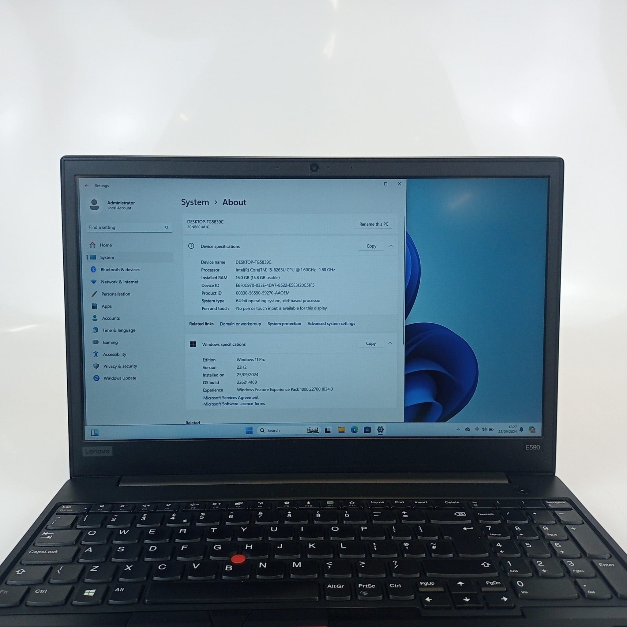 Lenovo ThinkPad E590 | Core i3第8世代| 128G