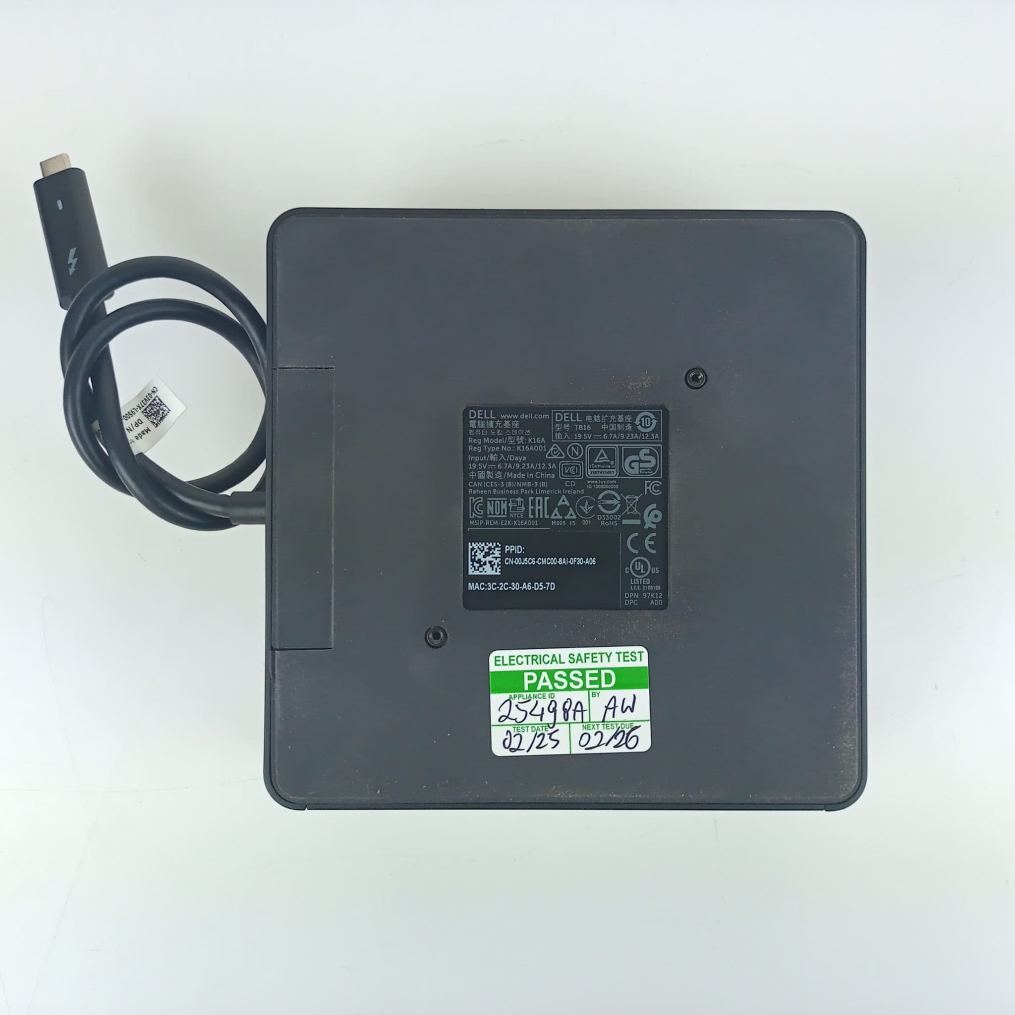 Dell TB16 K16A Docking Station USB-C Thunderbolt 180W Power Supply(VG) - Image 6