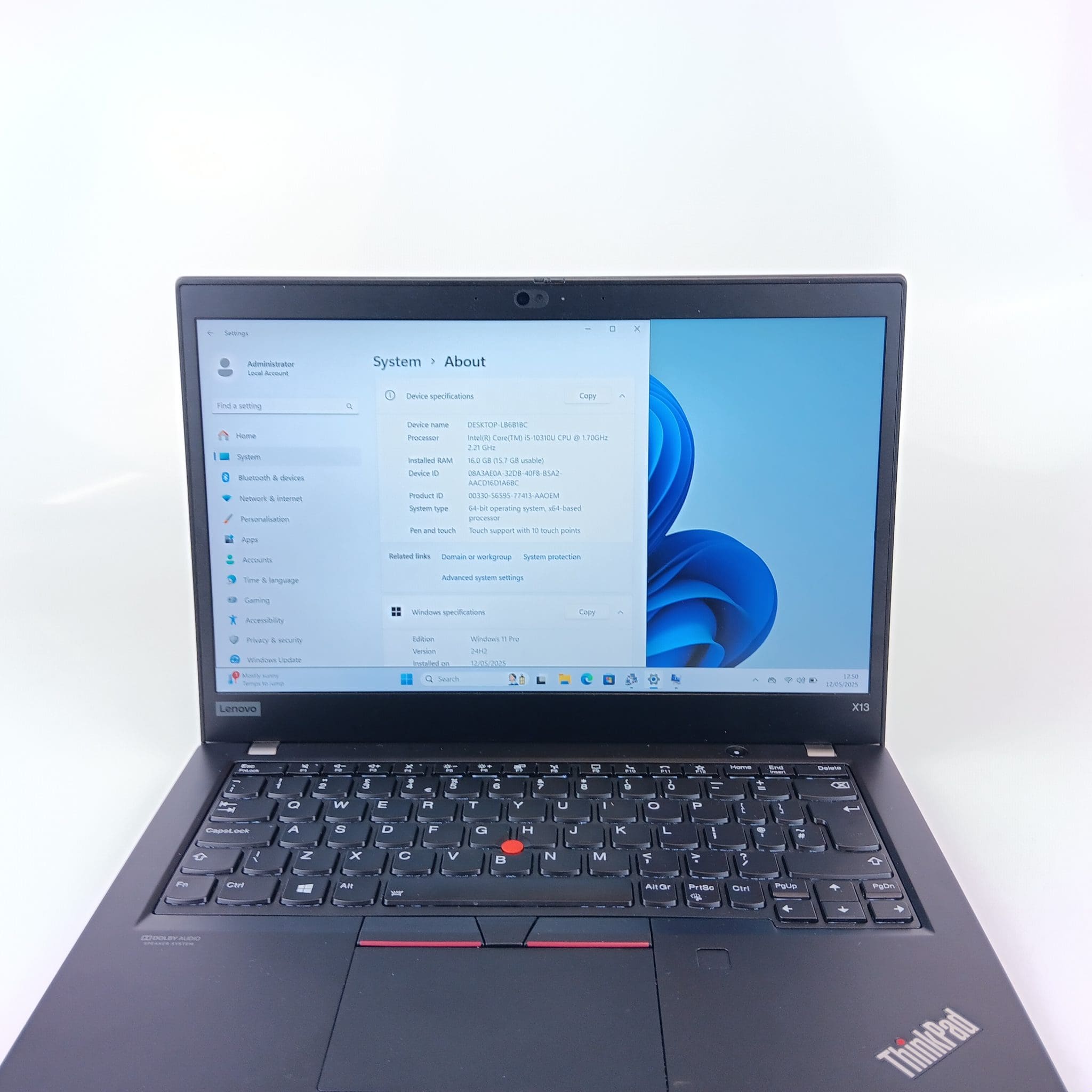 Lenovo ThinkPad X13 Gen1 Laptop FHD 13.3
