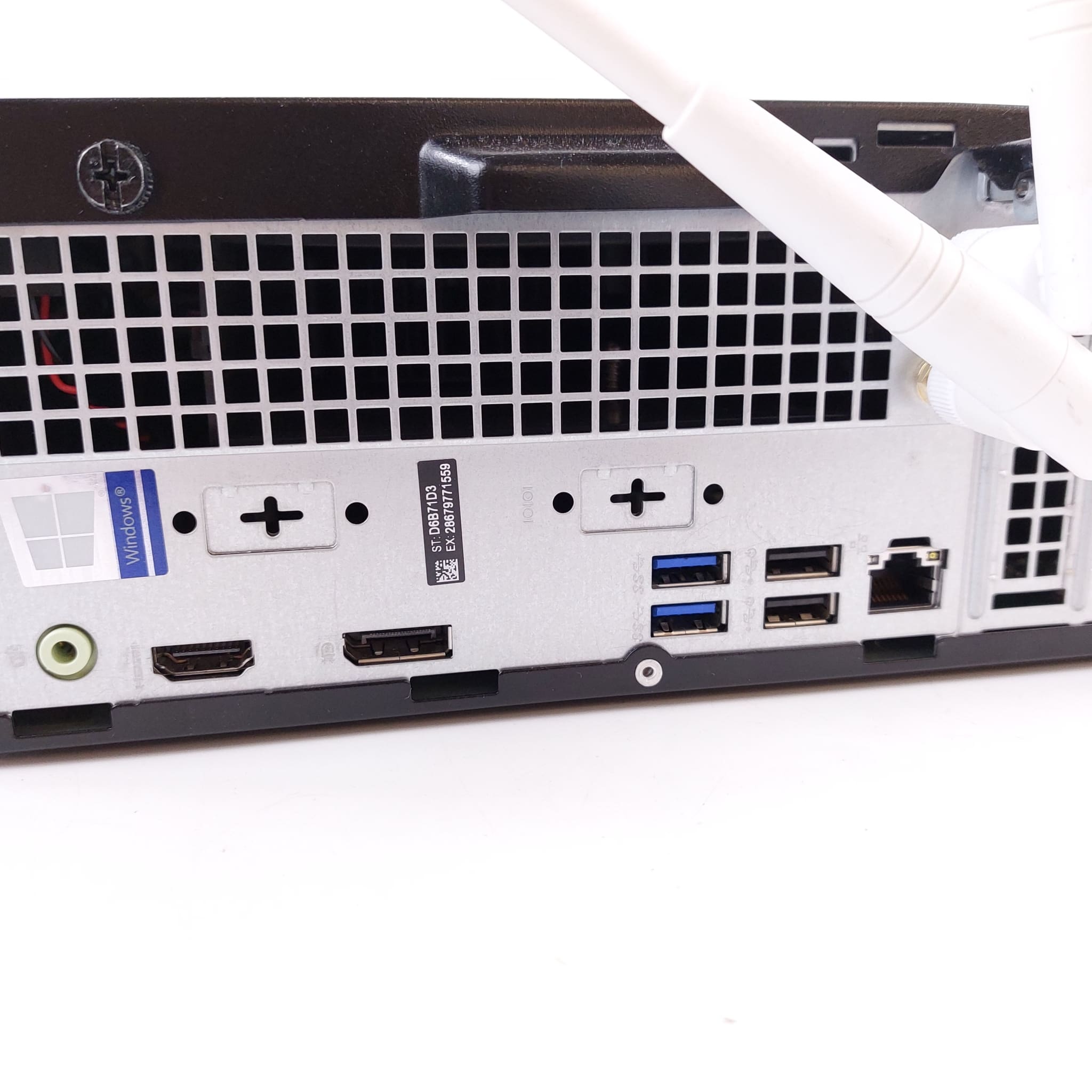 Dell OptiPlex 3080 SFF rear view with ports and connections